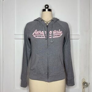 Aeropostale grey zip up hoodie